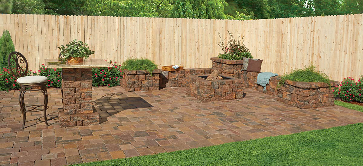 Beautiful Landscapes With Pavers, Pavestone Fire Pit Designs